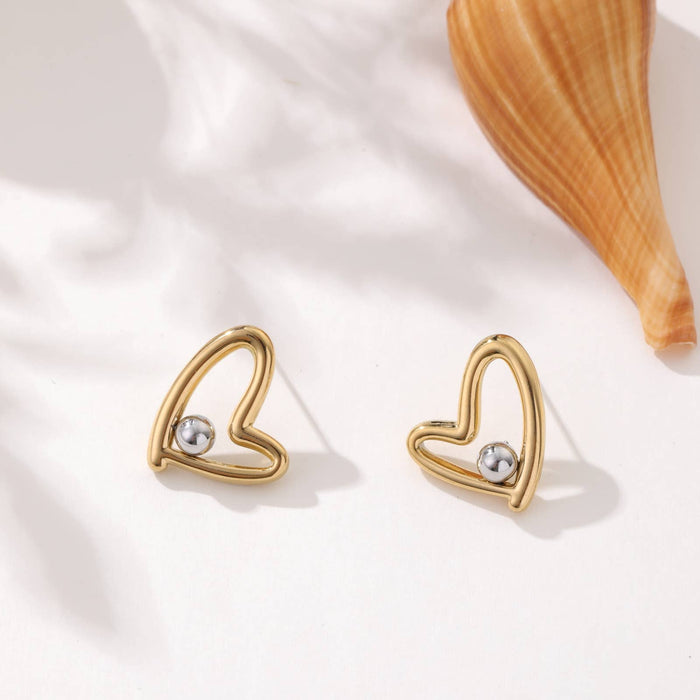 Henrietta stud earrings: Gold / Gold/Silver