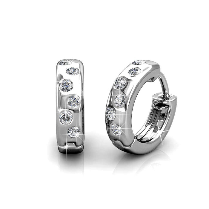Joy earrings - silver and crystal