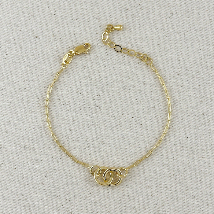 18k Gold Filled Linked Bracelet