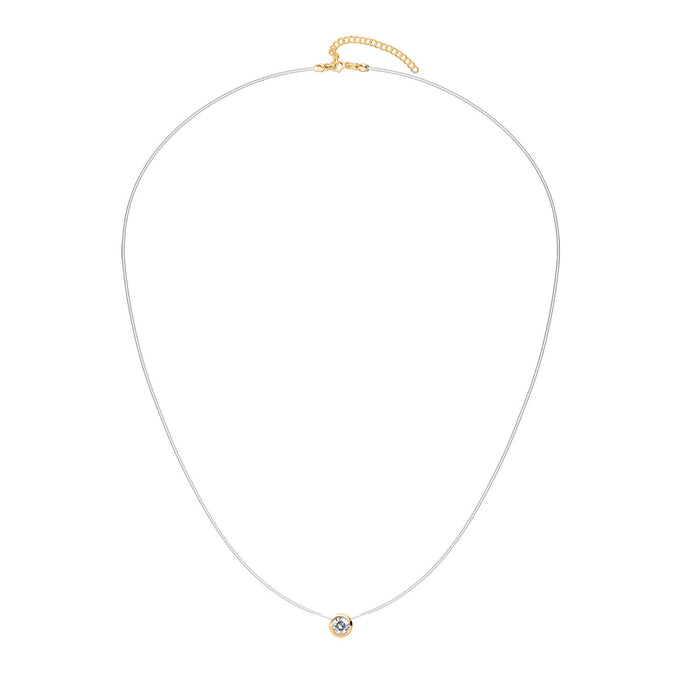 Moon pendants - gold and crystal