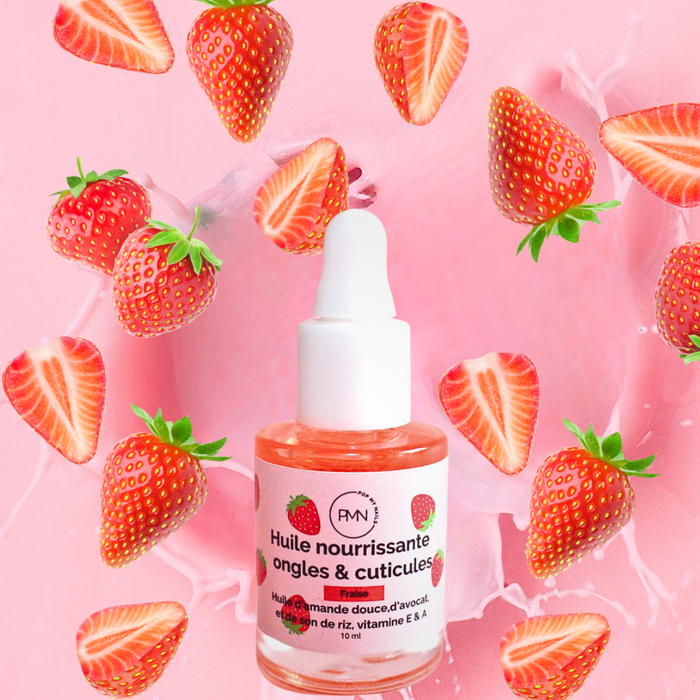 Nourishing nail and cuticle oil - 10 ml: Strawberry