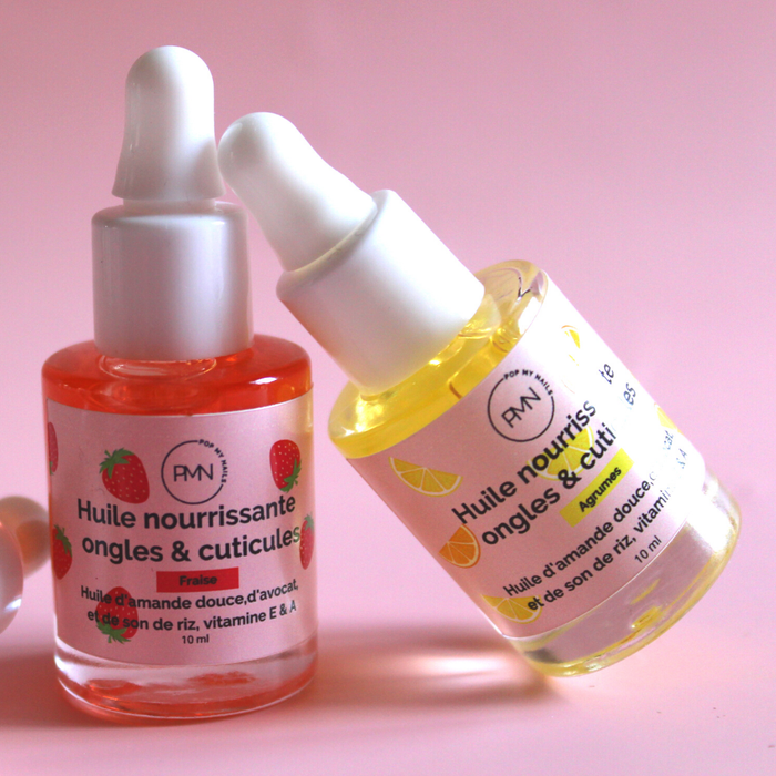 Nourishing nail and cuticle oil - 10 ml: Strawberry