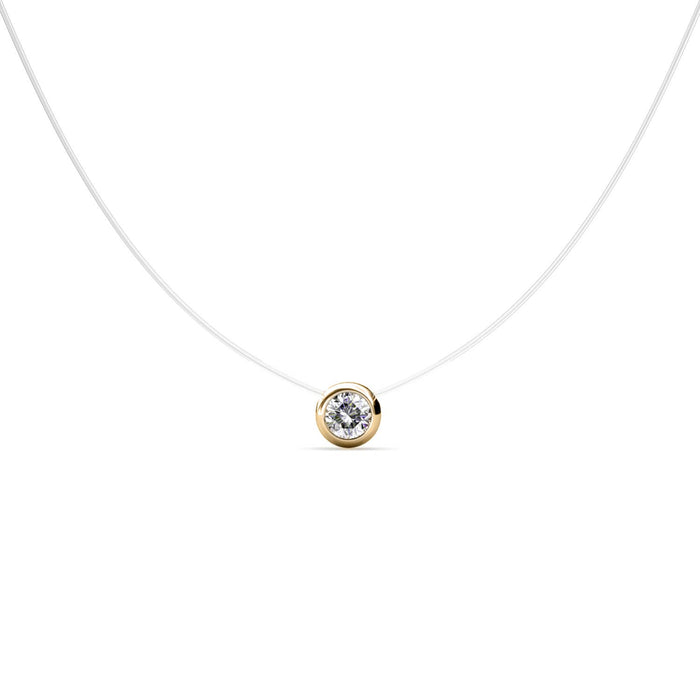Moon pendants - gold and crystal