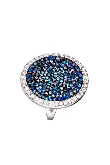 Ocean ring - silver and blue: 52