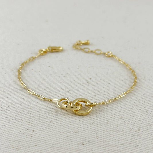 18k Gold Filled Linked Bracelet