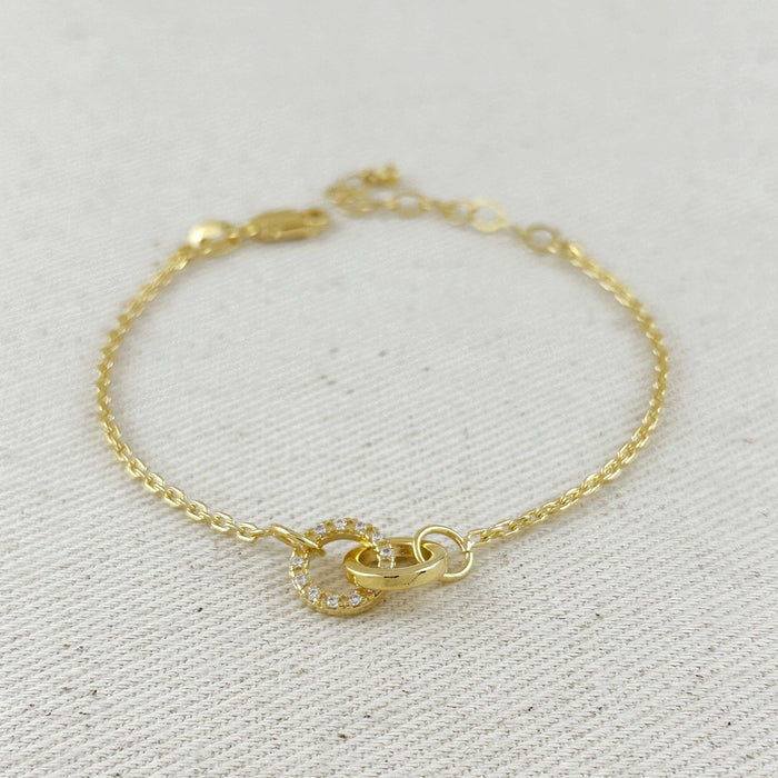 18k Gold Filled Linked CZ Bracelet